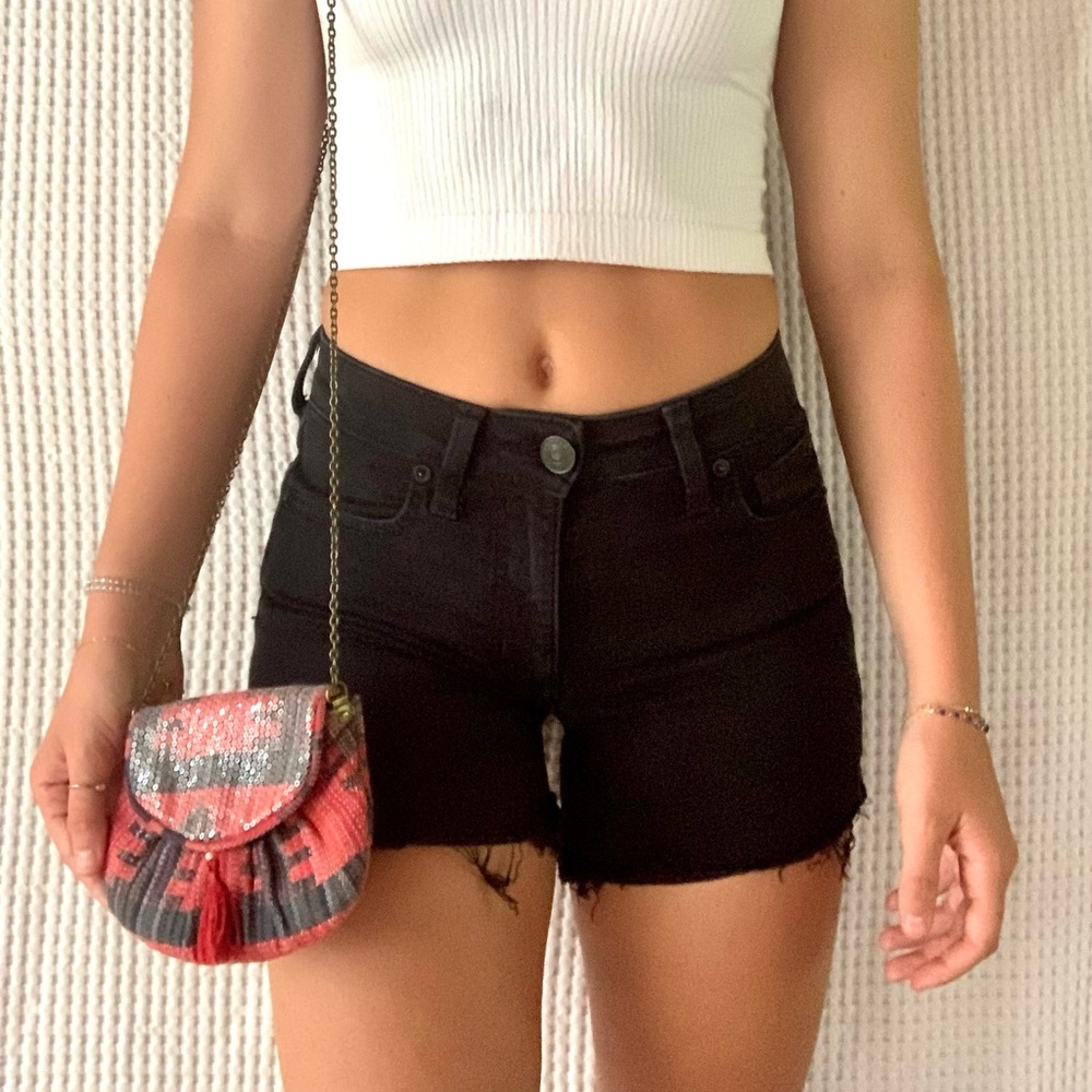 Mossimo Supply Co. Red and Black Patterned Handbag